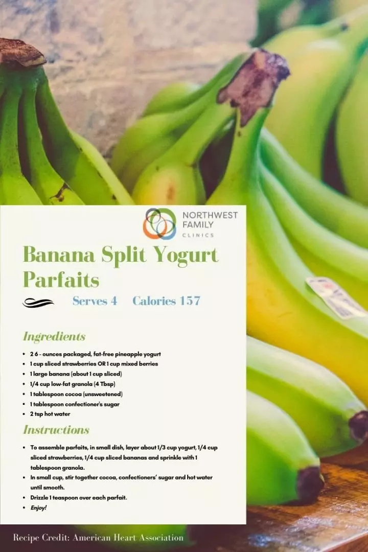 Northwest Family Clinics Recipe of the Month - Banana Split Yogurt Parfaits.jpg