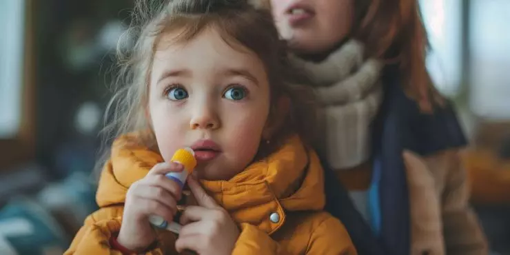 Girl Using Lip Balm in Winter to Prevent Chapped Lips
