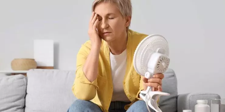 menopause hot flash symptom relief at home