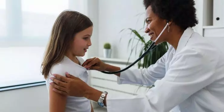 Pediatric checkup for respiratory symptoms